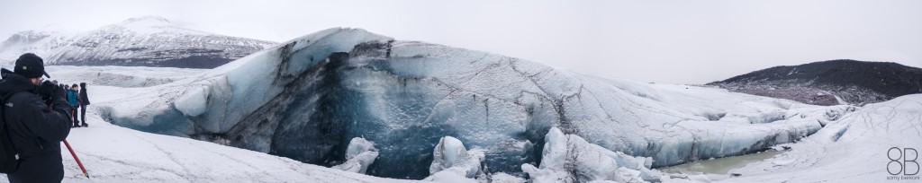 Photo panoramique du glacier en Islande